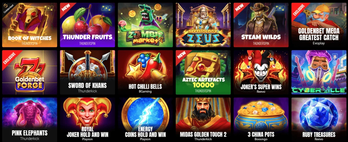 Top Games at GoldenBet Casino